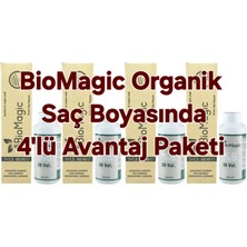 Biomagic Organik Amonyaksız Saç Boyası Koyu Küllü Kumral-6.72+Oksidan (4 Adet)