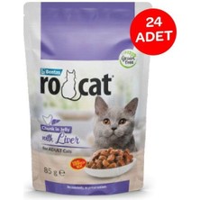 Ro-Cat Ciğerli Yetişkin Yaş Kedi Maması 85 gr x 24 Adet