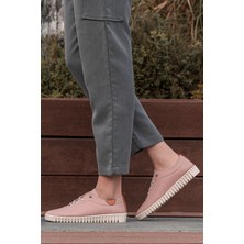 Panorama Dikiş Detaylı Ortopedik Deri Kadın Sneaker