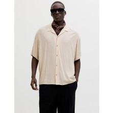 Jack & Jones Jack Jones Erkek Viskon Rahat Kesim Kısa Kollu Gömlek 12288852
