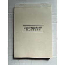 Kültür Matbaası Ayniyat Teslim Alma Makbuzu