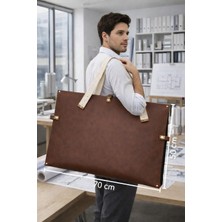 Zyla Porting Deri Tozlu Proje - Resim - Tablo - Taşıma Çantası Mıknatıslı - Kilitli -Iç Tarafı Karşılıklı Lastikli