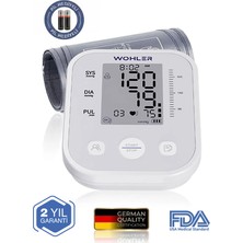 Wohler Üst Koldan Ölçer Dijital Tansiyon Aleti Nabız Ölçer USB Girişli 99 Ölçüm Hafıza Çantalı