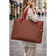 Zyla Porting Deri Tozlu Proje - Resim - Tablo - Taşıma Çantası Mıknatıslı - Kilitli -Iç Tarafı Karşılıklı Lastikli