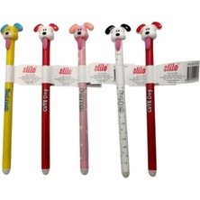 Stilo Köpek Figürlü Silinebilir Jel Kalem Mavi Karışık - 1 Adet