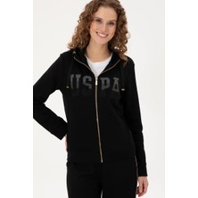 U.S. Polo Assn. Us Polo Assn Kadın Gold Fermuaralı Uzun Kapüşonlu Sweatshirt