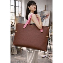 Zyla Porting Deri Tozlu Proje - Resim - Tablo - Taşıma Çantası Mıknatıslı - Kilitli -Iç Tarafı Karşılıklı Lastikli