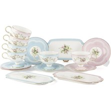 Mikasa Moor Rose Charm 15 Parça 6lı Kahve Fincanı Seti 90CC