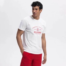 Ellese Ellesse EM453-OF Bisiklet Yaka Erkek T-Shirt - Beyaz