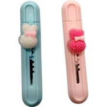 Stilo Asm Mini Tavşan Maket Bıçağı Dar Pembe Veya Mavi Karışık - 1 Adet