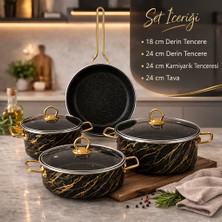 Netlon 7 Parça Golden Granit Tencere Seti
