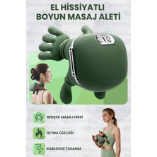 Enshall Şarjlı El Hissiyatlı Avuç Içi Kızılötesi Isıtmalı Boyun Omuz ve Sırt Masaj Aleti – Rahatlatıcı Masaj Cihazı