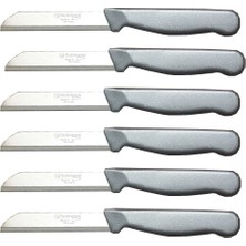 Solingen 6’lı Ebruli Siyah Meyve Bıçağı Gri Çelik Malzeme İle Tırtıklı Ağız Özelliği