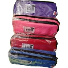 Stilo Kalem Çantası Çift Gözlü Renkli Karışık - 3 Adet