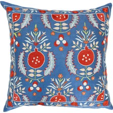 Soho Antiq Adin Nar Desenli Ipek Kırlent 50X50 cm