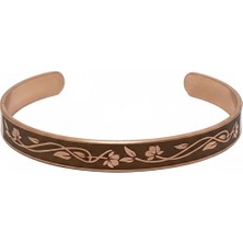 Çiçekli Içi Dualı Saf Bakır Bileklik Ayetel Kürsi Hz.süleyman Mührü Celcelutiye Duası Ismi Azam Duası Felak-Nas Ashabı Kehf