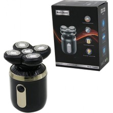 Marsilyan Seyahat Tipi 5 Başlık Günlük Sıfır Sakal - Çizim Başlık Traş Makinesi USB Şarjlı Cep - Çanta Boy (4887)