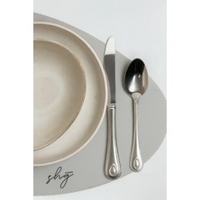 SHG HOME ShgHome Vegan Deri 4lü Amerikan Servisi / Supla-Sofra Hediye Seti - 39 cm x 31cm