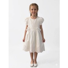 Queen Kids 2824  Kız Çocuk Fisto Brode Elbise