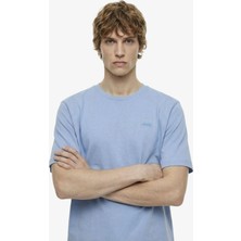 Jeep Bisiklet Yaka Baskılı Açık Mavi Erkek T-Shirt J4SM-TST7245
