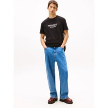 Tommy Jeans Siyah Erkek Regular Fit Baskılı T-Shirt DM0DM22322BDS Siyah T-Shirt