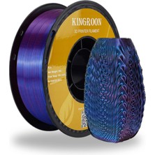 Kingroon Silk Çift Renk (Dual) Pla Filament Kırmızı-Mavi High Speed (600MM/S) - Bambu Lab ve K1 Uyumlu - 1.75MM 1 kg