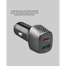 Epilons Pd Destekli 38W Araç Şarj Başlığı Type-C + USB Çift Çıkış Hızlı Şarj