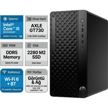 Hp Prodesk 2 G1I Intel Core I5-14400 32GB 1tb SSD 4 GB GT730 Freedos Masaüstü Bilgisayar B70VQAT 013