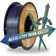 Kingroon Silk Çift Renk (Dual) Pla Filament Altın-Mavi High Speed (600MM/S) - Bambu Lab ve K1 Uyumlu - 1.75MM 1 kg