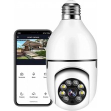 Marsilyan Wifi 360 Panoramik Ampul Kamera Gece Görüş Ses Akıllı Hareket Algılayıcı (4887)