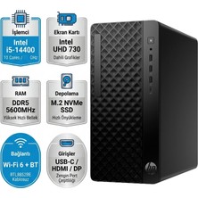 Hp Prodesk 2 G1I Intel Core I5-14400 8gb 512GB SSD Windows 11 Pro Masaüstü Bilgisayar B70VQAT 005