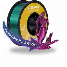 Kingroon Silk Çift Renk (Dual) Pla Filament Kırmızı-Yeşil - High Speed (600MM/S) - Bambu Lab ve K1 Uyumlu - 1.75MM 1 kg