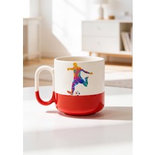 BB Design Renkli Futbolcu Tasarımlı Seramik Baskılı Pro Kupa Bardak 330ML
