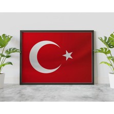 Rosaart Türk Bayrağı Ahşap Çerçeveli Poster Tablo – Türk Bayrağı Duvar Dekoru -Dijital Baskı