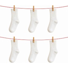 🤍 Solde Unisex 6 Çift Siyahcrew Spor Çorap Ribana Detay 🧦