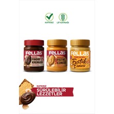 Fellas Kakaolu Fındık Kreması (315 g) + Fıstık Ezmesi - %100 (300 g) + Ballı Fıstık Ezmesi (300 g)