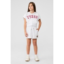 Tyess Bg Store Kız Çocuk Beyaz Şort