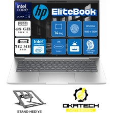 HP Elitebook 640 G11 Intel Ultra U5-125U Aı 48 GB 512 GB SSD Fhd IPS 14" W11PRO AD4D0ETOKATECH06