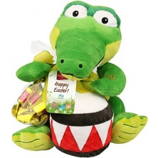 Favorina Happy Easter! Müzikli Hareketli Peluş Timsah ve Sütlü Çikolatalar 82G