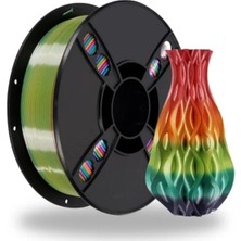 Kingroon Silk Rainbow (Gökkuşağı) Pla Filament Rainbow Şeker - High Speed (600MM/S) - Bambu Lab ve K1 Uyumlu - 1.75MM 1 kg