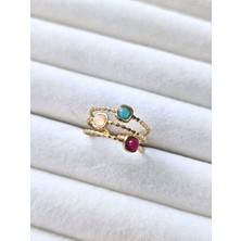 Diva Viva Renkli Rüya: Üç Taşlı Burgu Yüzük (KOD-450)