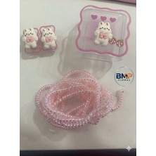 BMP GLOBAL Beyaz Tavşan Temalı Şık Telefon Kablosu Koruyucu Seti 🖤💖(18W/20W)