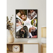 Rosaart Kişiye Özel Kolaj Tablo | 6 Fotoğraflı Ahşap Çerçeveli Tablo, Sevgiliye Arkadaşa Doğum Günü Hediyesi