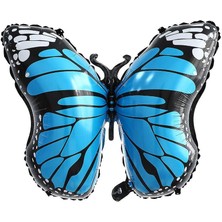 Party Express 26" Folyo Balon Benekli Mavi Kelebek