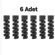 Epro 6'lı Spiral Kablo Koruyucu Tüm Telefonlara Uyumlu Silikon Şarj Kulaklık Kablo Koruma