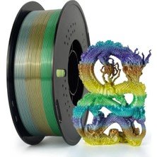 Kingroon Silk Rainbow (Gökkuşağı) Pla Filament Rainbow Forest- High Speed (600MM/S) - Bambu Lab ve K1 Uyumlu - 1.75MM 1 kg