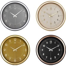 Sepetopia -Galaxy Premium  1975-FG-AC-TA-KR Serisi  Duvar Saati  Kasa=siyah-I.yeşil-Gold-Füme Çerçeve:bakır-Gold-Krem-Gri - 37 cm - Herhangi Bir Renk Gönderilir (5534)