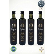 Ergince 4'lü Ergince Organik Sertifikalı Erken Hasat Natürel Sızma Zeytinyağı 500 ml – Soğuk Sıkım 0,2 Asit 