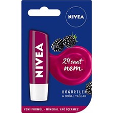 Nivea 4.8 gr Böğürtlen Dudak Bakım Stick, Doğal Yağlar ile Uzun Süreli Nemlendirme Sağlar