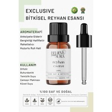 Believe Your Aura Bitkisel Reyhan Esansı - %100 Saf ve Bitkisel Buhurdanlık Difizör Exclusive Ortam Kokusu - 10 ml